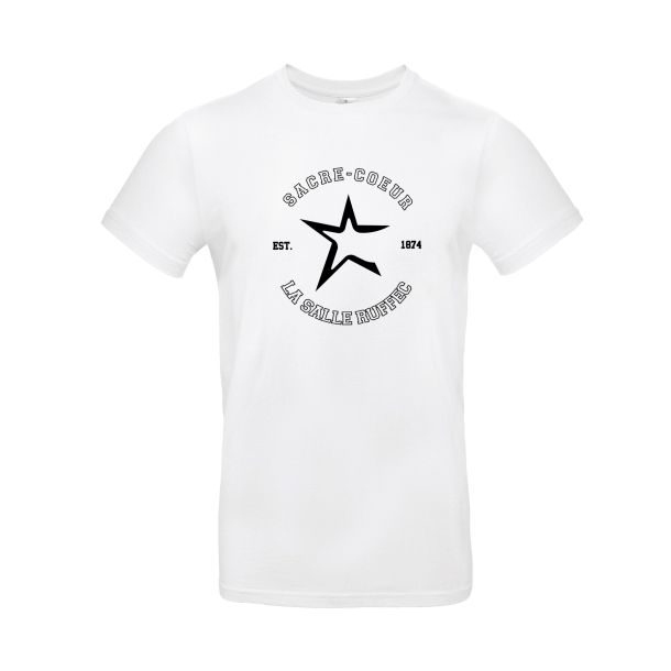 Art 2 : T-shirt blanc Logo étoile poitrine blanc ou bleu marine